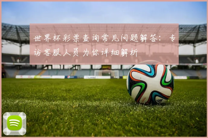 世界杯彩票查询常见问题解答:专访客服人员为你详细解析
