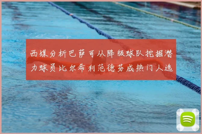 西媒分析巴萨可从降级球队挖掘潜力球员比尔希利范德芬成热门人选